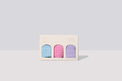 TPD Store 3 pack of Grippy Socks in box. Ready to gift to any Pilates, Barre or Yoga fan.
